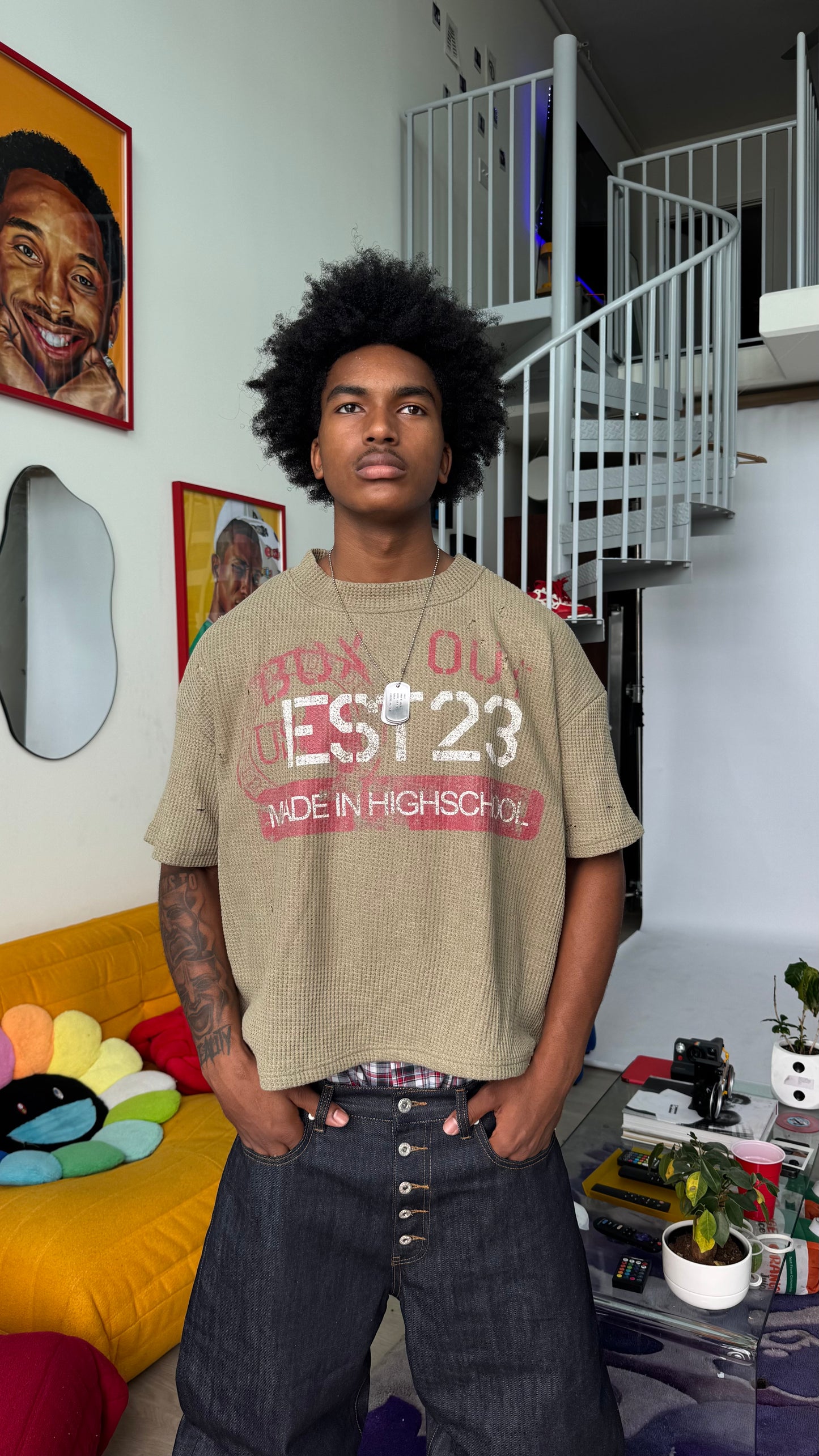 “Made in high” Green Tee shirt