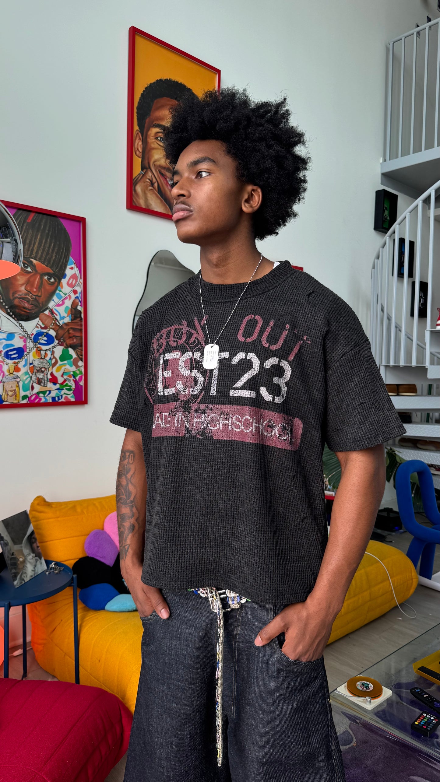 “Made in high” Black Tee shirt